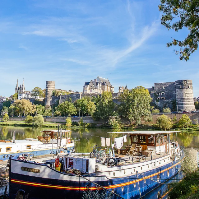 Angers Castle seen from La Cale de la Savatte