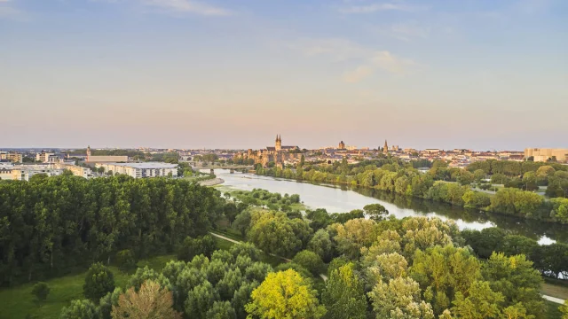 Vue aérienne du parc Balzac