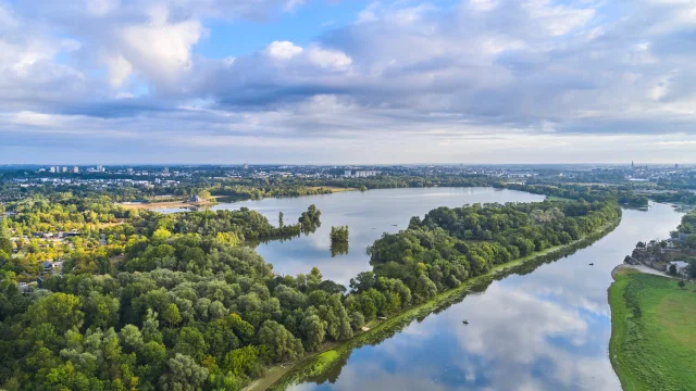 Aerial view of Lac de Maine