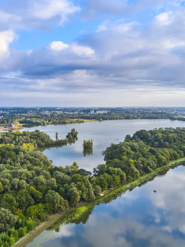 Vue Aerienne Lac De Maine Angers