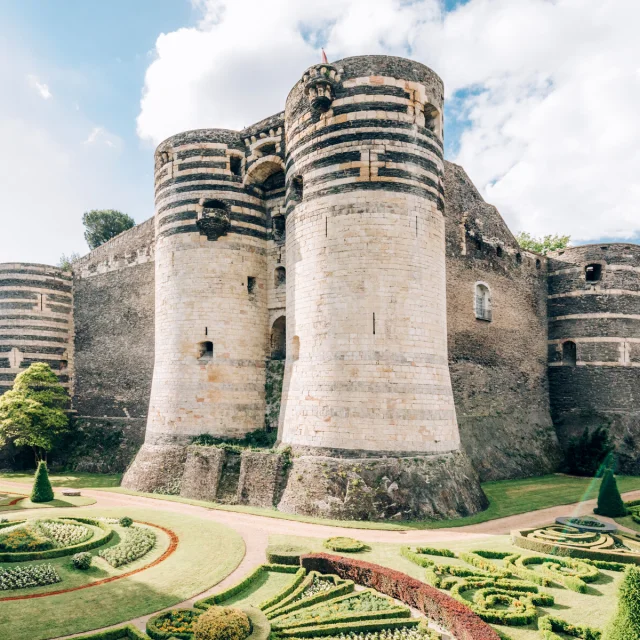 Vue sur les tours du Château Angers