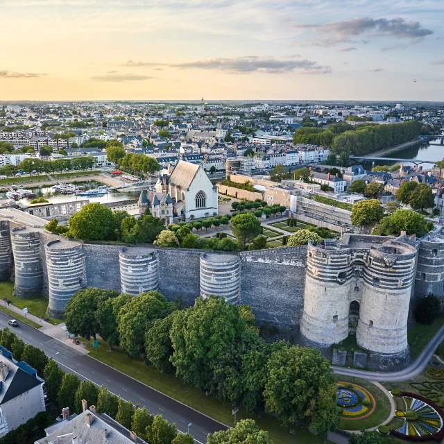 Château d'Angers vue aérienne