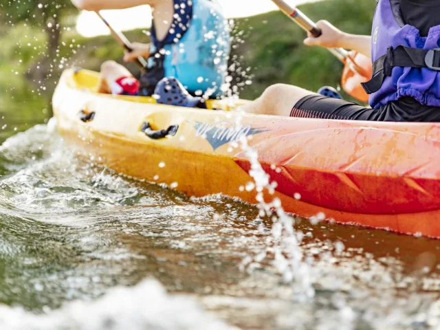 canoeing and kayaking on the river