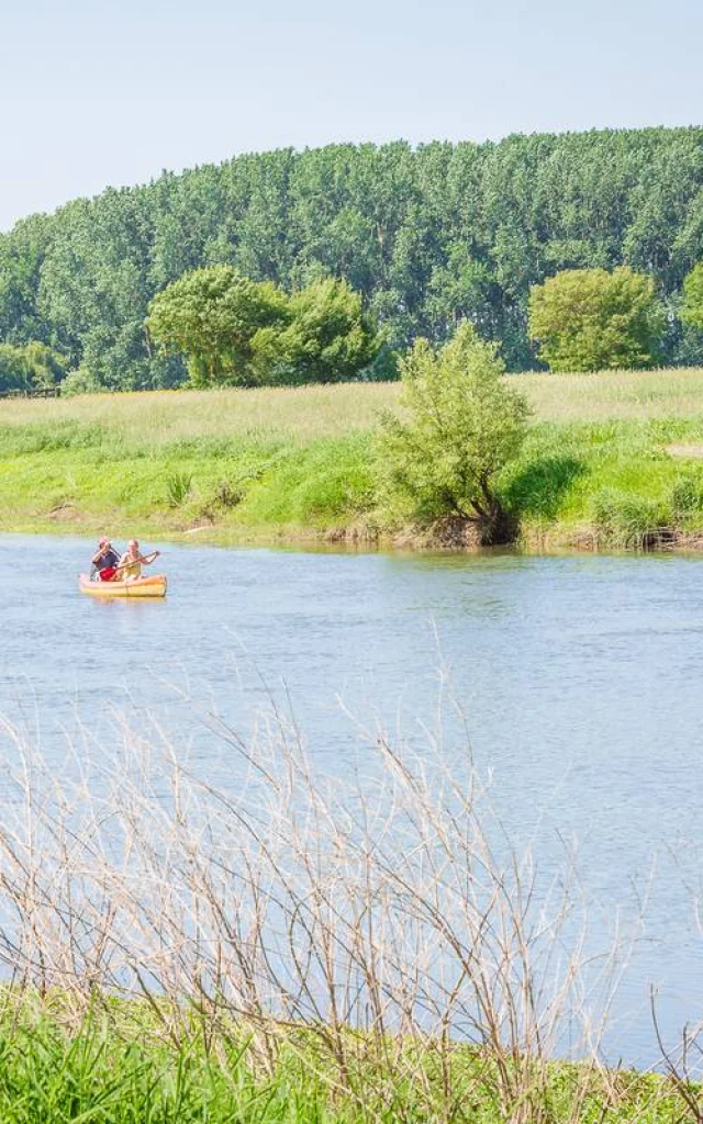 Kayaking on the banks of the Sarthe