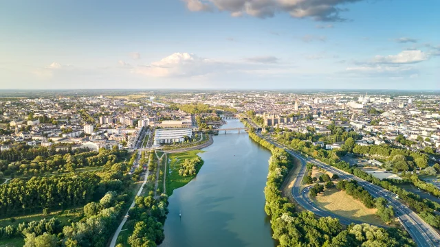 Angers aerial view