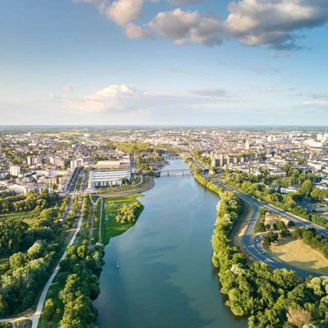 Angers aerial view