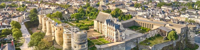 Aerial view of Angers Castle