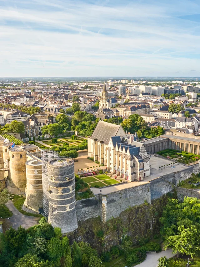 Aerial view of Angers Castle