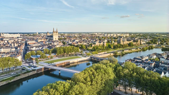 Vue aérienne d'Angers