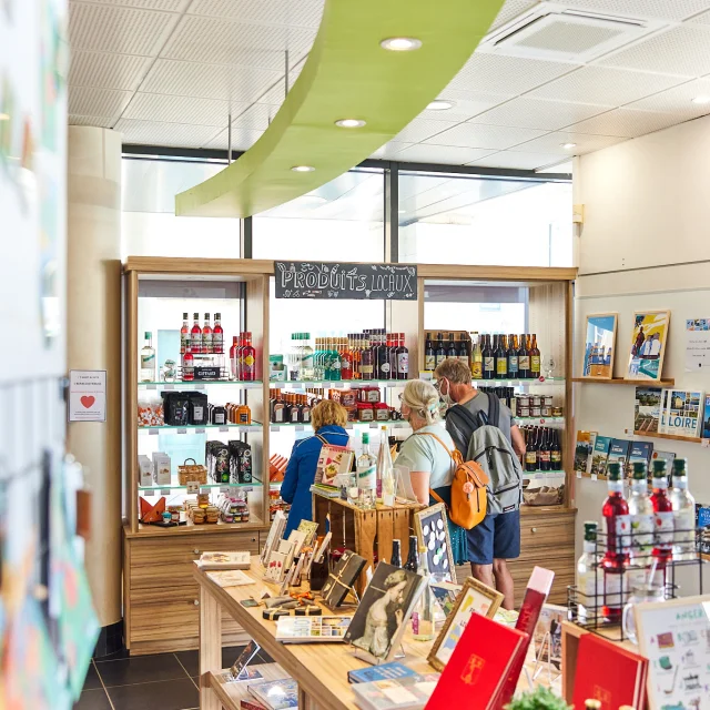 Inside the tourist office shop