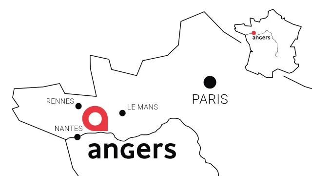 Carte Angers Zoom France