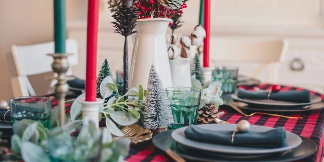 Tables décorée pour les fêtes