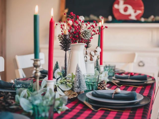 Tables décorée pour les fêtes