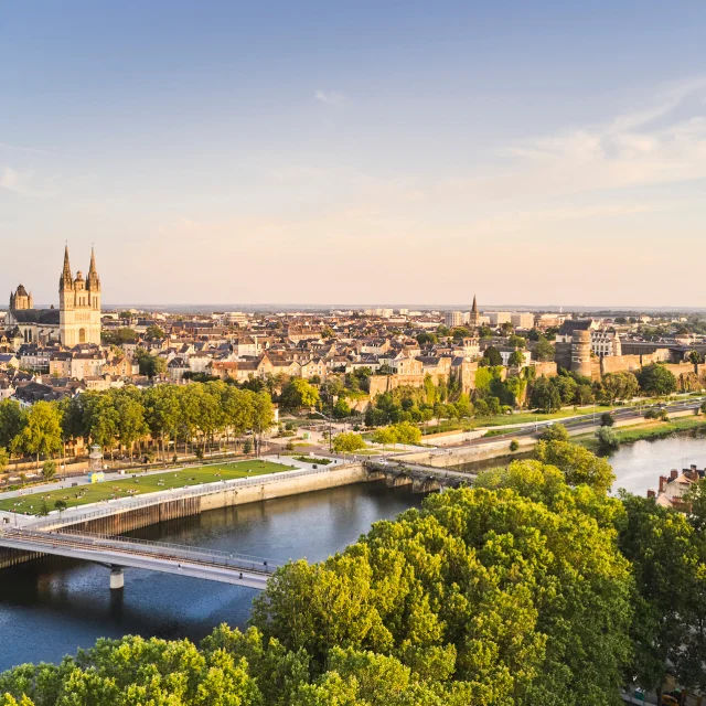 Panoramic view of Angers