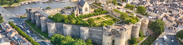 Plan large château d'Angers vue du dessus