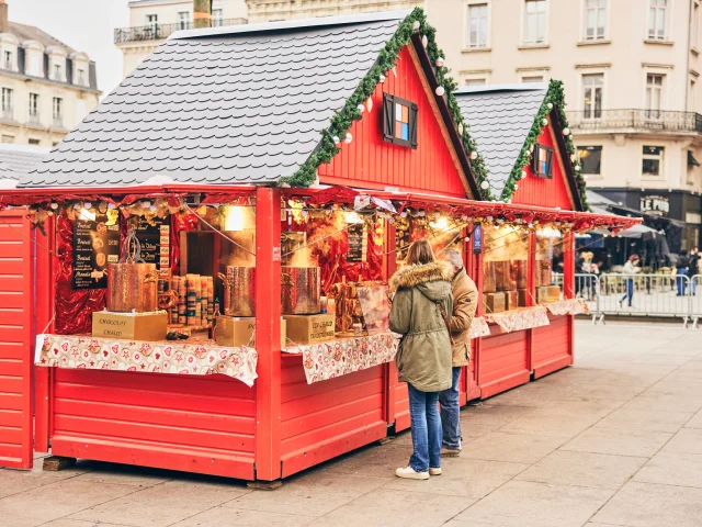 Christmas chalets in Place du Ralliement