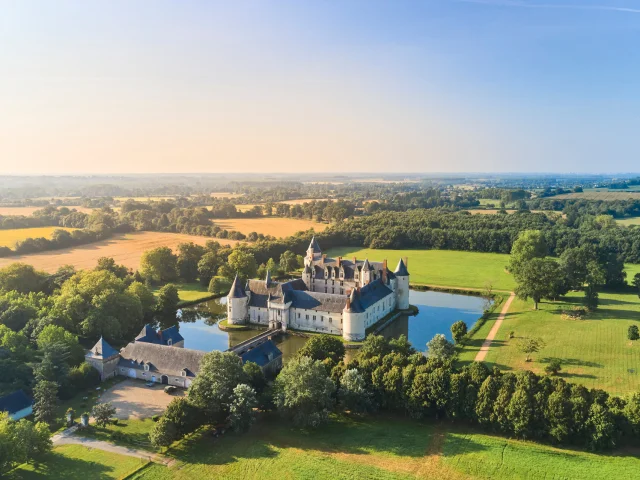 Château du Plessis Bourré, vu du ciel