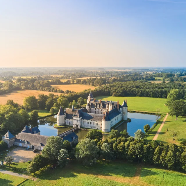 Château du Plessis Bourré, vu du ciel