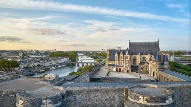 Vue aérienne du Château d'Angers