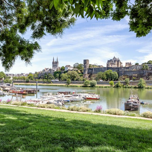 Cale de la Savatte, vue sur le Château d'Angers