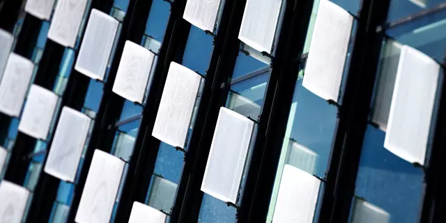 Détail de la façade du Centre de congrès d'Angers