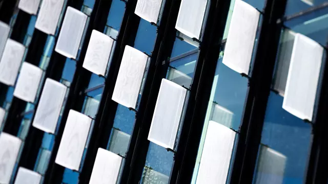 Détail de la façade du Centre de congrès d'Angers